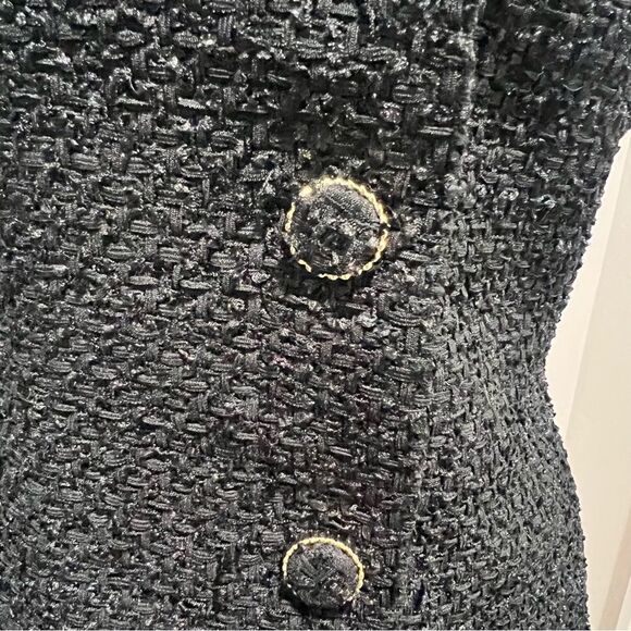 NWT Endless Rose Contrast Collar Tweed Mini Dress size medium women with pockets - Picture 8 of 16